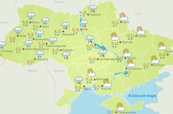 В Україні сьогодні місцями дощі та грози