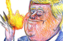 Карикатура на Дональда Трампа