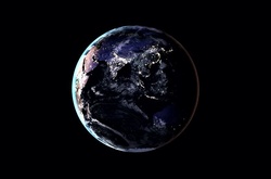 NASA выложило обновленный вариант «ночной карты Земли»