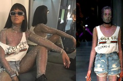 Человек-амфибия?  Рианна повторила эпатажный образ с показа Gucci