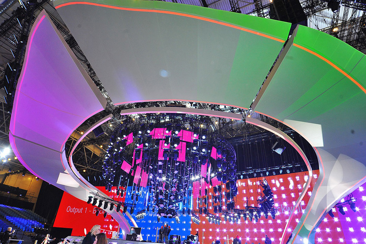 Сцена «Євробачення» повністю готова для виступу конкурсантів