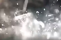 Скріншот відео вибуху