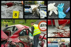  2 травня в Києві автомобіль таксі врізався у відбійник. 