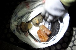 Виявлений у поїзді «Миколаїв – Москва» бурштин