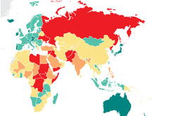  Карта Глобального індексу миролюбності   