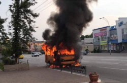  У Броварах загорілася маршрутка 
  