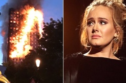 В слезах и босиком: Адель приехала на место пожара в Лондоне, чтобы поддержать пострадавших