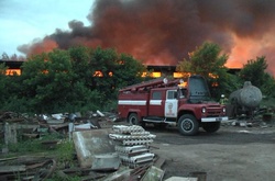 Пожежа на складах у м. Городок