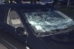 Понівечена автівка порушника