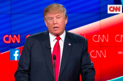 Президент США Дональд Трамп в студії телеканалу CNN