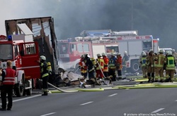 Місце автобусної аварії в Баварії