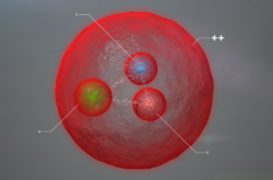 Частинка складається з двох зачарованих кварків і одного верхнього кварка