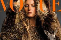 В мехах и с кенгуру: Жизель Бундхен появилась на обложке Vogue