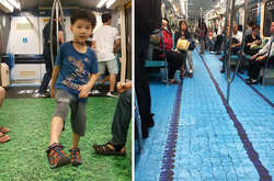 Вот это подготовка: в Тайбэе вагоны метро превратили в спортивные площадки