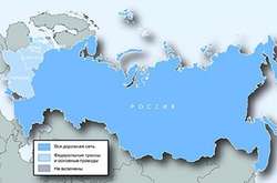 Карта Росії, де окупований Крим входить до складу РФ