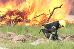 На військовому полігоні через стрільби сталася пожежа