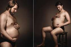 Пивное пузико: сеть взорвали «беременные» мужчины рекламирующие пиво