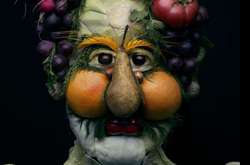 Польская художница создаёт причудливые портреты в стиле Арчимбольдо из настоящих овощей и фруктов 