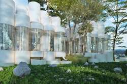 Жизнь без острых углов: в сети показали, как выглядит дом из стеклянных модульных цилиндров