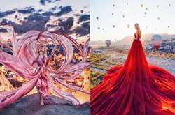 17 потрясающих фотографий девушек в великолепных платьях на фоне пейзажей удивительной красоты 