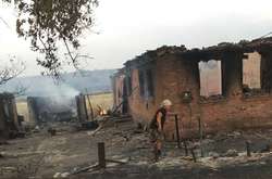 Пожежа на Донеччині знищила маленьке село: опубліковано фото