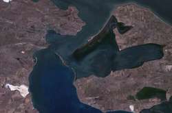  Вид на Керченську протоку з космосу 