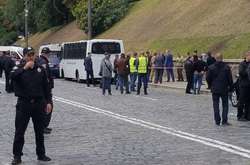 Місце вибуху на вул. Грушевського в Києві