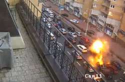 З’явилося нове відео вибуху автівки у Києві