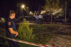 Місце пожежі в дитячому таборі в Одесі