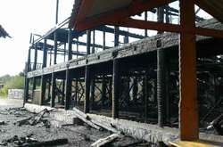 Масштабный пожар на Закарпатье: полностью сгорела база отдыха