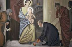 В Білорусі на фресках костелу намалювали Путіна на колінах