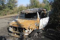 Под Харьковом из гранатомета расстреляли джип 