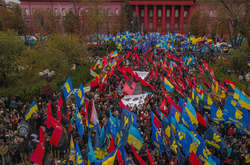 В мережі показали марш УПА в Києві з висоти пташиного польоту