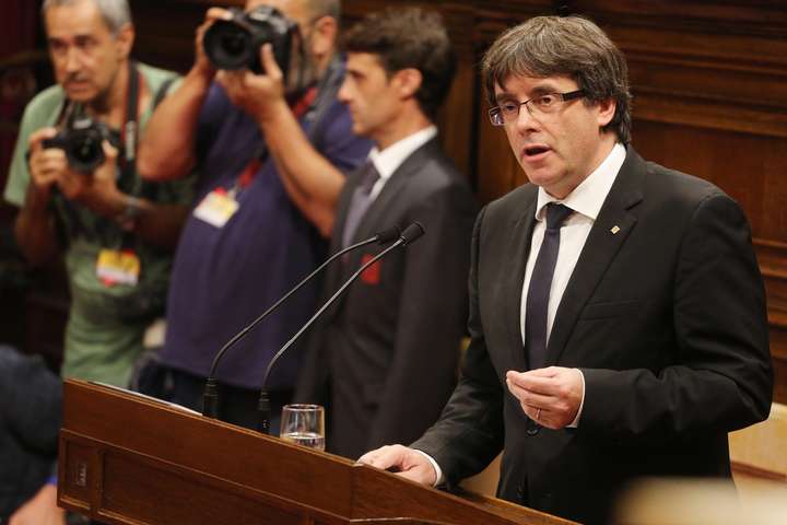 Пучдемон назвав дії Мадриду щодо Каталонії протиправними