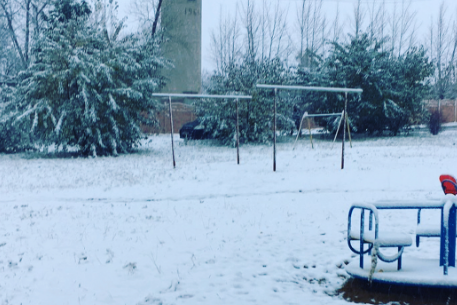 В Харьков пришел первый снег (видео)