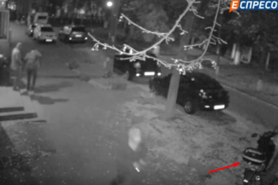 Взрыв в Киеве: террорист с мотоциклом засветился на видео 