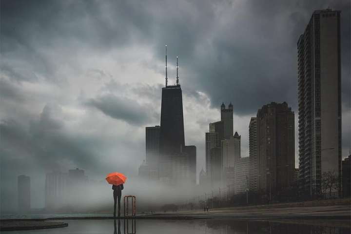 Атмосферные фотозарисовки Чикаго в духе «Тёмного рыцаря» Кристофера Нолана 