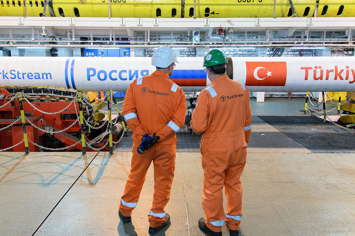 «Газпром» завершив будівництво російської частини «Турецького потоку»