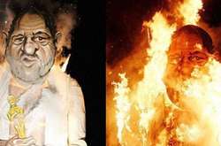 Британцы сожгли огромное чучело Вайнштейна в День Гая Фокса