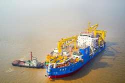 Судно для створення штучних островів