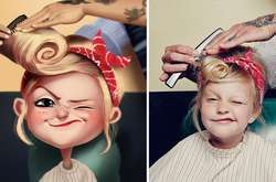 Художник превратил фотографии случайных людей в удивительные иллюстрации