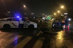 Місце ДТП на вулиці Стеценка у Києві