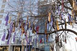 Невідомі завішали центр Києва краватками