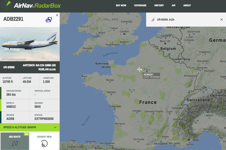Український «Руслан» рятує французький Airbus, який застряг в Канаді