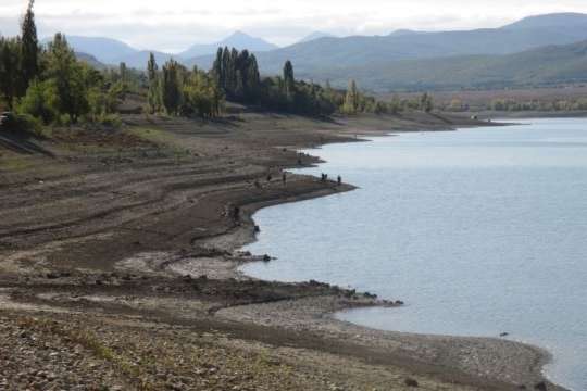 На відео зняли зміліле водосховище в анексованому Криму