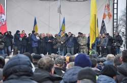 Саакашвили со сторонниками на митинге