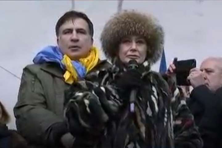 До Саакашвілі під Раду приїхала євродепутатка, яка була проти асоціації Україна-ЄС