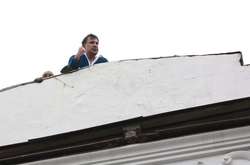  Михайло Саакашвілі на даху 