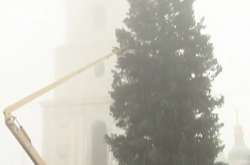 На Софійській площі почали прикрашати головну ялинку країни