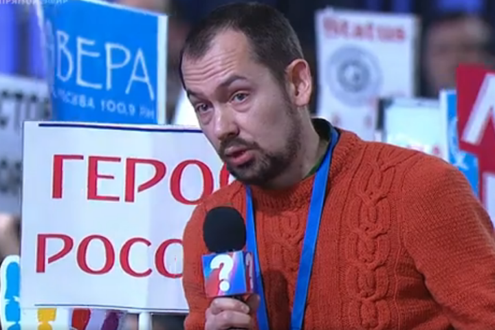 Український журналіст Путіну: Ваші люди займаються різаниною на Донбасі